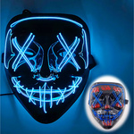 MASKA ŚWIECĄCA LED NA IMPREZĘ NA HALLOWEEN ŚWIECI W CIEMNOŚCI NA TWARZ