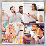 GŁOŚNIK BLUETOOTH PRZENOŚNE KARAOKE LAMPKA RGB MIKROFON USB SD MINI JACK