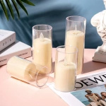 ŚWIECZKA LED 15CM ELEKTRYCZNY WKŁAD DO ZNICZY ŚWIECA EFEKT PŁOMIENIA ZNICZ (Zestaw 24 sztuki)