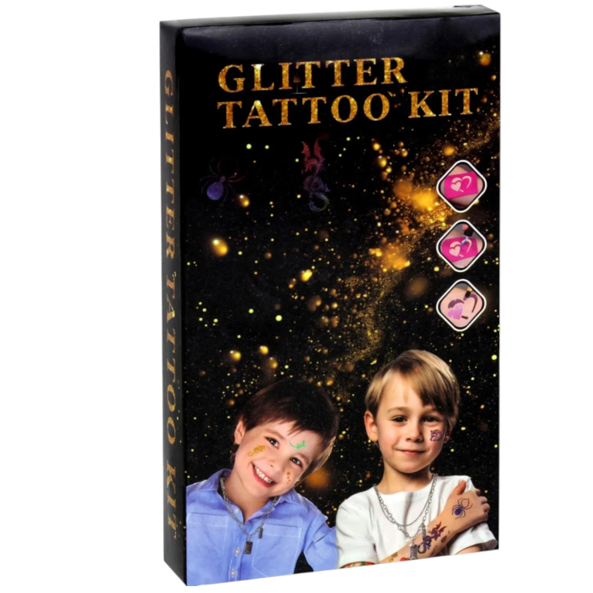 TATUAŻE DLA DZIEWCZYNKI BROKATOWE ZMYWALNE 151el ZESTAW DO TATUAŻY MAKIJAŻ