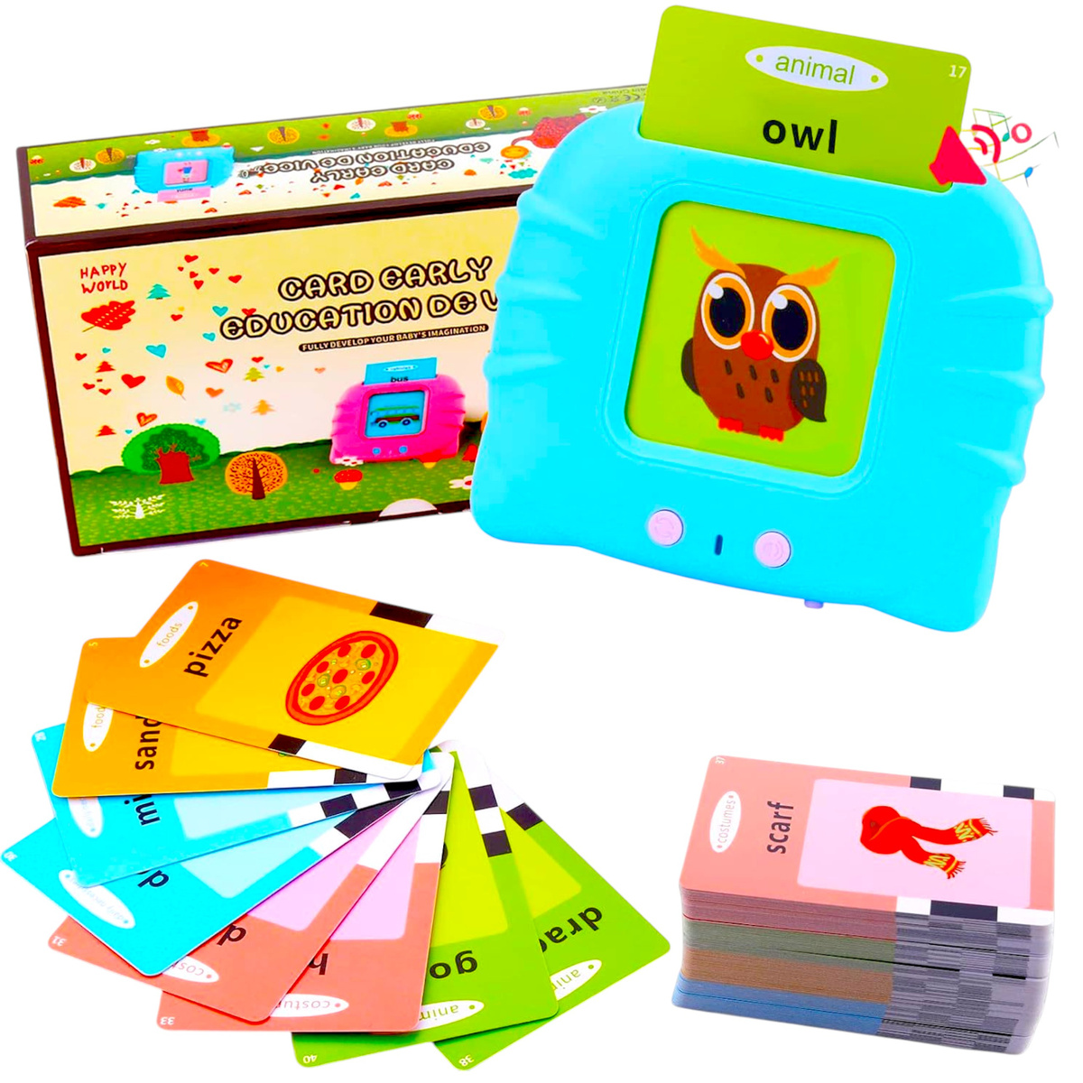 CZYTNIK KART DO NAUKI ANGIELSKIEGO 224 SŁÓWKA EDU DLA DZIECI 224 SŁÓWKA