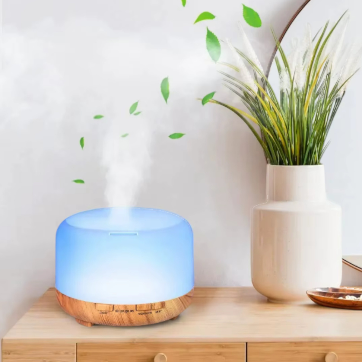 NAWILŻACZ POWIETRZA DYFUZOR AROMATERAPIA LAMPKA NOCNA LED RGB Z PILOTEM USB