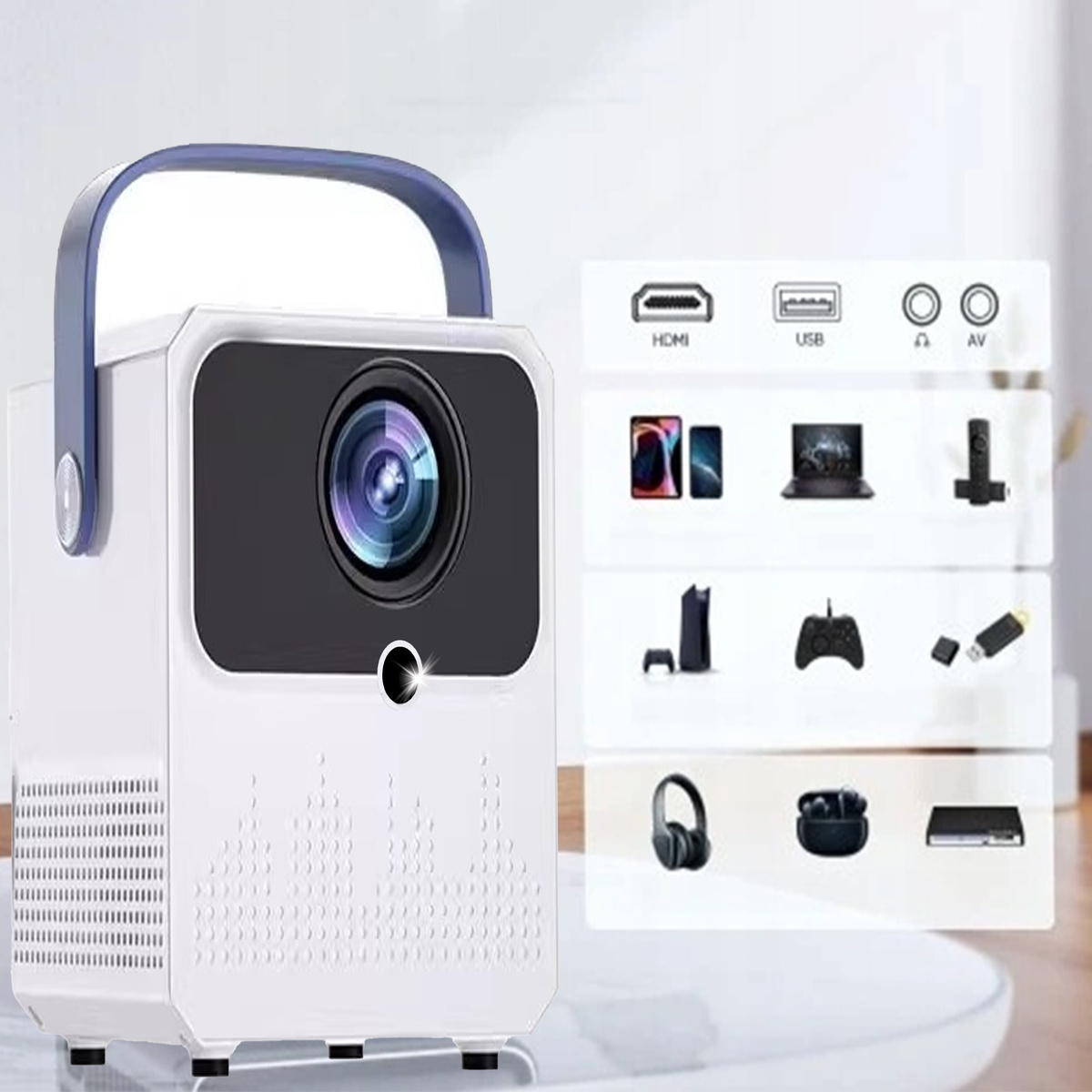 PROJEKTOR 4K LED KONSOLA GAME STICK PRO ANDROID 2 PADY GRY PILOT WIFI USB