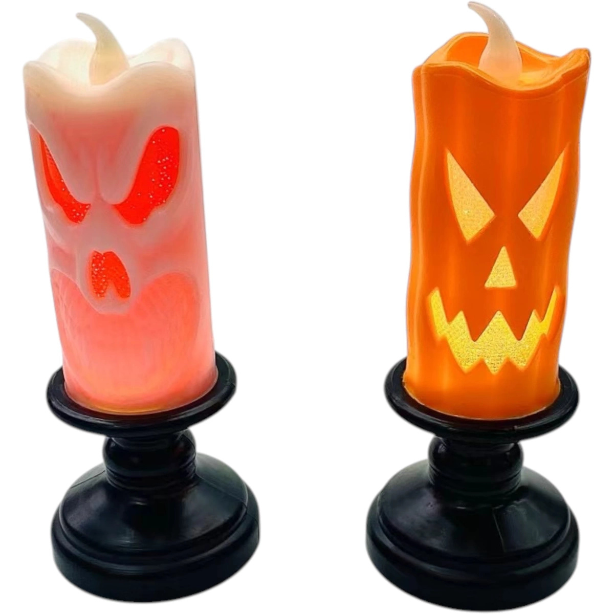 LAMPKA ELEKTRYCZNA NA HALLOWEEN OZDOBA ŚWIECZKA 13cm DUCH ŚWIECA LED 6szt.