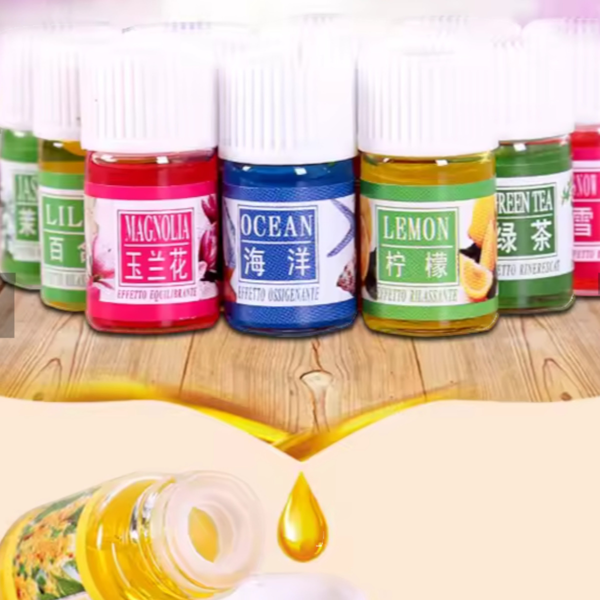 OLEJKI ZAPACHOWE DO NAWILŻACZA DYFUZORA ZESTAW AROMATERAPIA ESSENCE 12 SZTUK