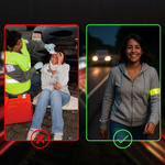 OPASKA ODBLASKOWA DO BIEGANIA DO ROWERU 30cm - ZESTAW 20 SZTUK