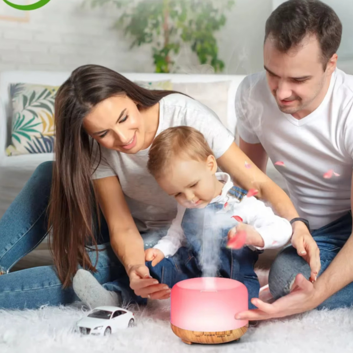 NAWILŻACZ POWIETRZA DYFUZOR AROMATERAPIA LAMPKA NOCNA LED RGB Z PILOTEM USB