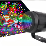 PROJEKTOR LASEROWY ŚWIĄTĘCZNY LED WYŚWIETLA OBRAZKI BOŻE NARODZENIE LAMPA