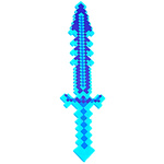 MIECZ ŚWIECĄCY Z GRY PIXELOWY DUŻY DŁUGI DŹWIĘKI 61CM PIXEL PODŚWIETLANY