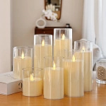 ŚWIECZKA LED 15CM ELEKTRYCZNY WKŁAD DO ZNICZY ŚWIECA EFEKT PŁOMIENIA ZNICZ (Zestaw 18 sztuk)