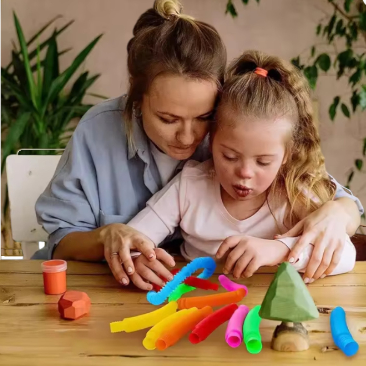 DUŻA RURKA ANTYSTRESOWA SENSORYCZNA GNIOTEK RURA POP TUBE XXL MEGA ROZCIĄGLIWA - ZESTAW 8 SZTUK