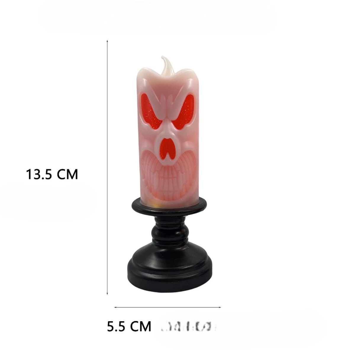 LAMPKA ELEKTRYCZNA NA HALLOWEEN OZDOBA ŚWIECZKA 13cm DUCH ŚWIECA LED 6szt.