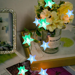 LAMPKI ŚWIĄTECZNE KSZTAŁT GWIAZD DEKORACJA ŁAŃCUCH LED KOLOROWE GWIAZDKI