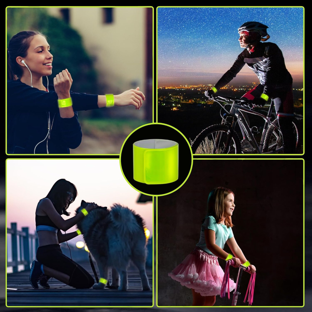 OPASKA ODBLASKOWA DO BIEGANIA DO ROWERU 30cm - ZESTAW 20 SZTUK