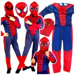 SPIDERMAN - STRÓJ DLA CHŁOPCA GRUBY Z MIEŚNIAMI DELUXE
