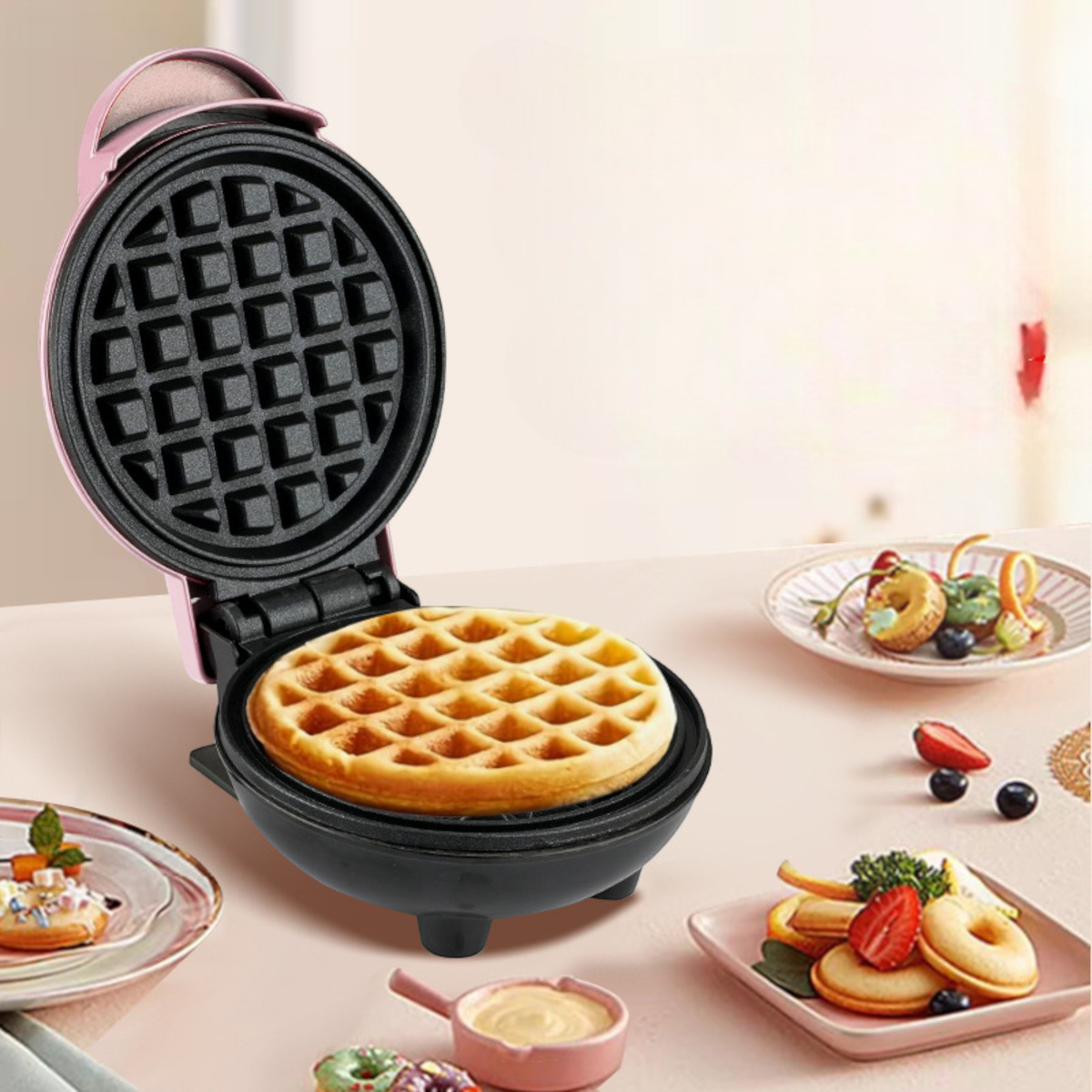 MINI GOFROWNICA MASZYNA DO ROBIENIA GOFRÓW MOCNA ELEKTRYCZNA 350W OPIEKACZ