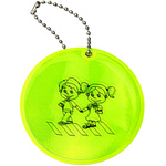 BRELOCZEK ODBLASKOWY ZAWIESZKA DO PLECAKA BUŹKA DO TORNISTRA BRELOK UŚMIECH