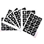 DUŻY ZESTAW DO TATUAŻY SZABLONY TATUAŻE BROKATOWE MAKIJAŻ MALOWANIE TWARZY