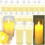 ŚWIECZKA LED 15CM ELEKTRYCZNY WKŁAD DO ZNICZY ŚWIECA EFEKT PŁOMIENIA ZNICZ (Zestaw 18 sztuk)