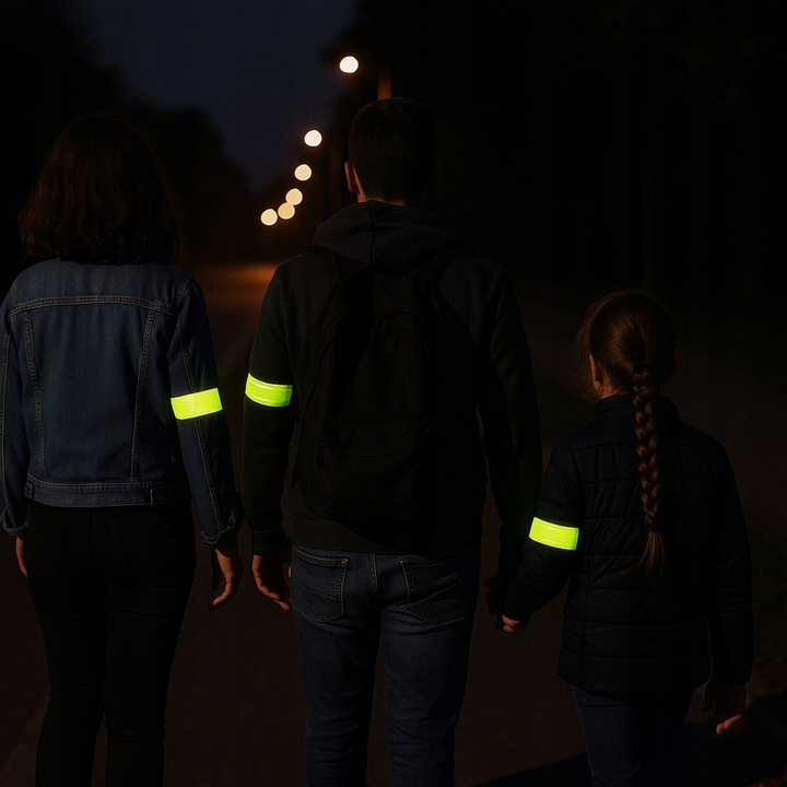 OPASKA ODBLASKOWA DO BIEGANIA DO ROWERU 30cm - ZESTAW 20 SZTUK