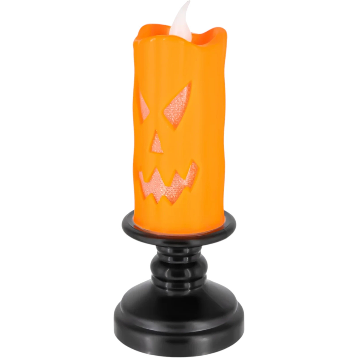 LAMPKA ELEKTRYCZNA NA HALLOWEEN OZDOBA ŚWIECZKA DYNIA LED 13CM Zestaw 3szt.
