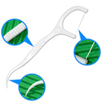 WYKAŁACZKI Z NICIĄ DENTYSTYCZNĄ NITKO WYKAŁACZKI DO ZĘBÓW ZESTAW 100 SZTUK