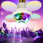 LAMPA LED SUFITOWA OBROTOWA INTELIGENTNA ŻARÓWKA GŁOŚNIK BLUETOOTH PILOT