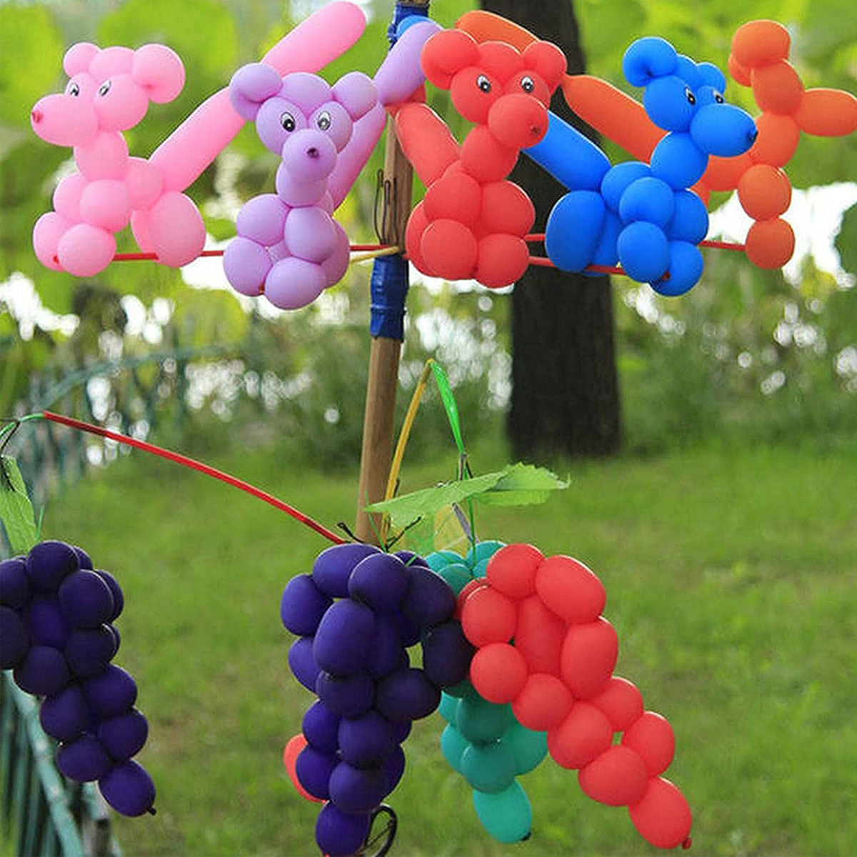 BALONY DO MODELOWANIA SKRĘCANIA DŁUGIE RURKI KOLOROWE FESTYN 100 SZTUK