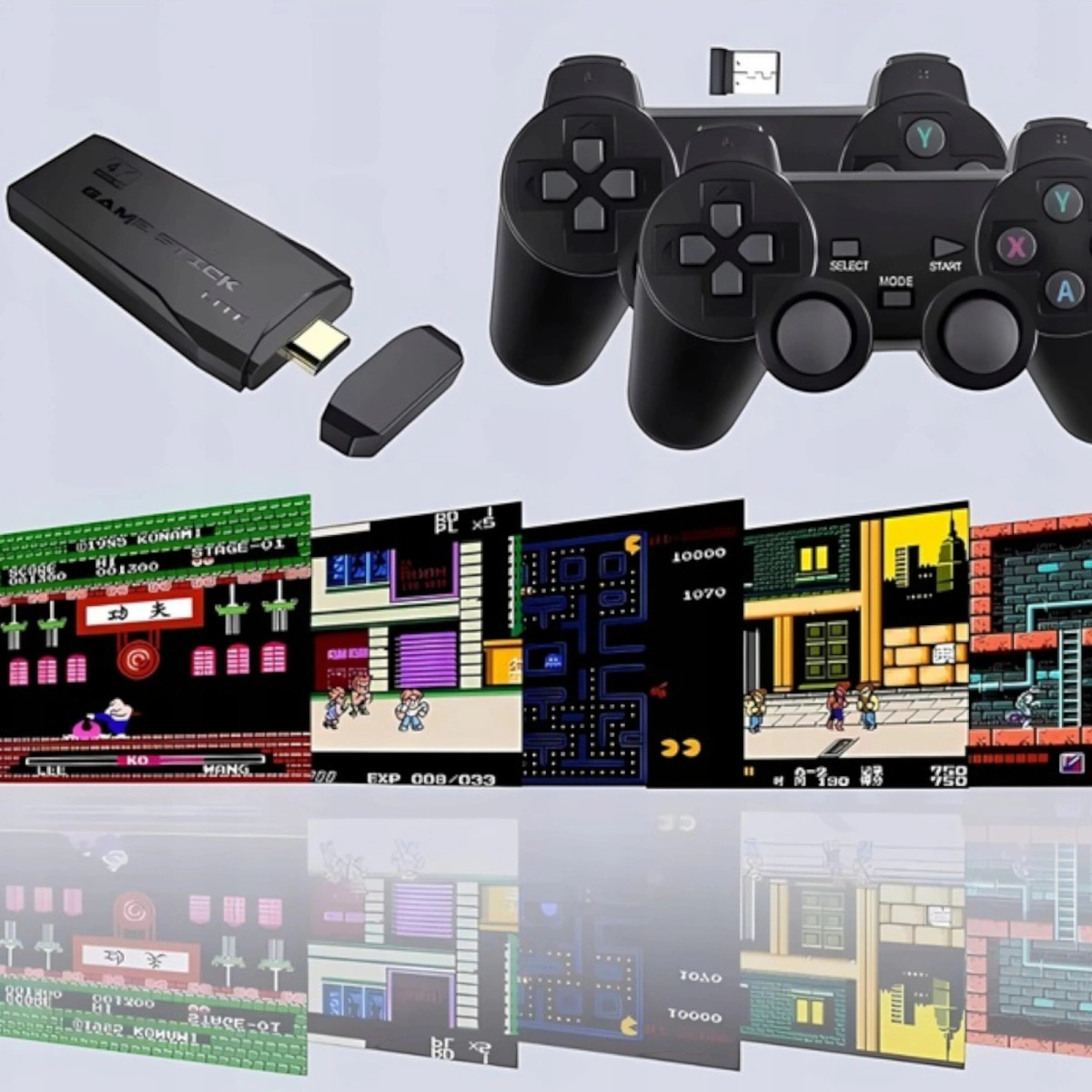 MEGA ZESTAW PROJEKTOR RZUTNIK ANDROID + KONSOLA RETRO 2x PAD