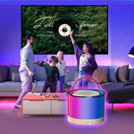 ZESTAW KARAOKE 2 MIKROFONY BEZPRZEWODOWY PRZENOŚNY GŁOŚNIK BLUETOOTH LED