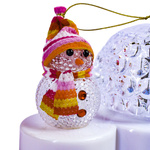 LAMPKA NOCNA Z PROJEKTOREM OZDOBA ŚWIĘTA BOŻE NARODZENIE KRYSZTAŁOWA KULA