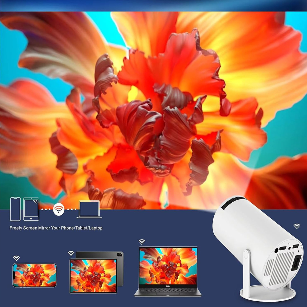 MEGA ZESTAW PROJEKTOR RZUTNIK ANDROID + KONSOLA RETRO 2x PAD