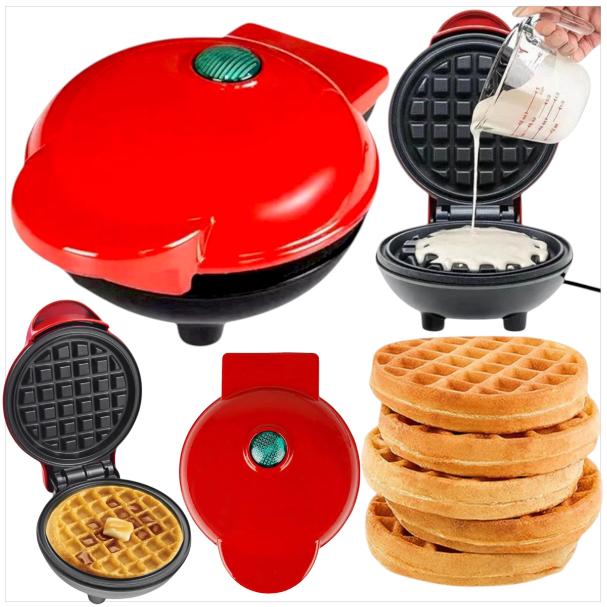 MINI GOFROWNICA MASZYNA DO ROBIENIA GOFRÓW MOCNA ELEKTRYCZNA 350W OPIEKACZ