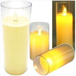 ŚWIECZKA LED 15CM ELEKTRYCZNY WKŁAD DO ZNICZY ŚWIECA EFEKT PŁOMIENIA ZNICZ (Zestaw 24 sztuki)