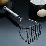  TŁUCZEK PRASKA DO ZIEMNIAKÓW PUREE OGRĄGŁY UGNIATACZ UBIJAK METALOWY 24CM