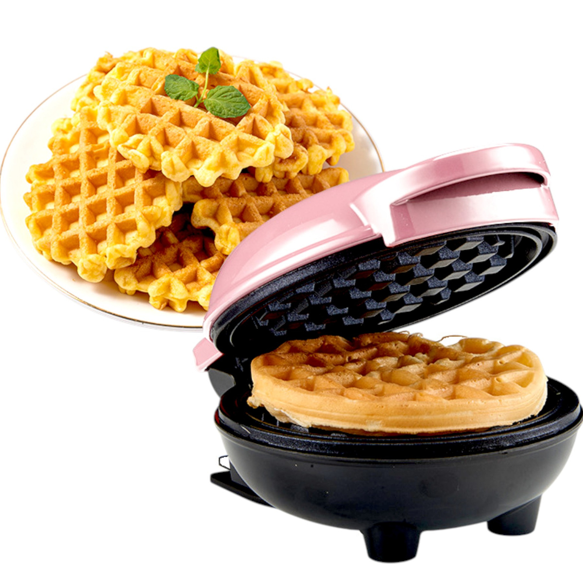 MINI GOFROWNICA MASZYNA DO ROBIENIA GOFRÓW MOCNA ELEKTRYCZNA 350W OPIEKACZ