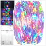 LAMPKI NA CHOINKĘ LED NA DRUCIKU ŚWIATEŁKA NA BATERIE DRUCIK OŚWIETLENIE 5M