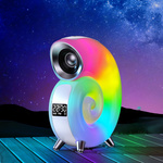 LAMPKA NOCNA LED ŚLIMAK RGB BLUETOOTH ZEGAR RADIO GŁOŚNIK APLIKACJA
