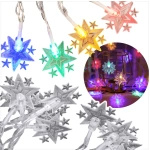 LAMPKI ŚWIĄTECZNE KSZTAŁT GWIAZD DEKORACJA ŁAŃCUCH LED KOLOROWE GWIAZDKI