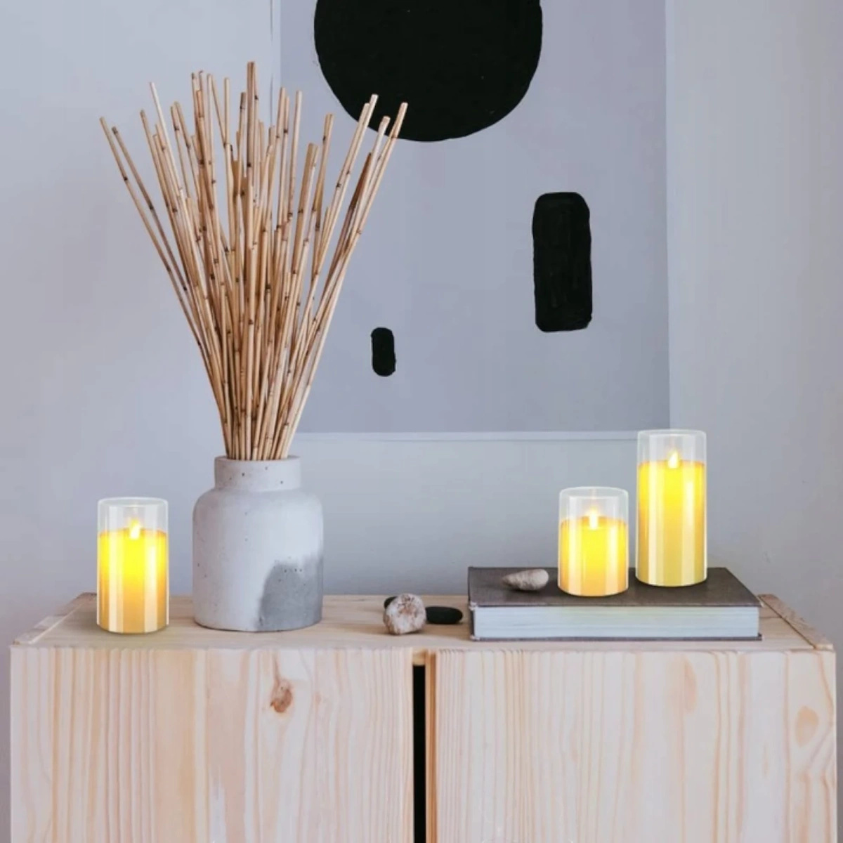 ŚWIECZKA LED 10CM ELEKTRYCZNY WKŁAD DO ZNICZY ŚWIECA EFEKT PŁOMIENIA ZNICZ