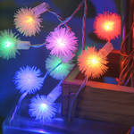 LAMPKI ŚWIĄTECZNE W KSZTAŁCIE ŚNIEŻYNKI DEKORACJA ŁAŃCUCH LED KOLOROWY