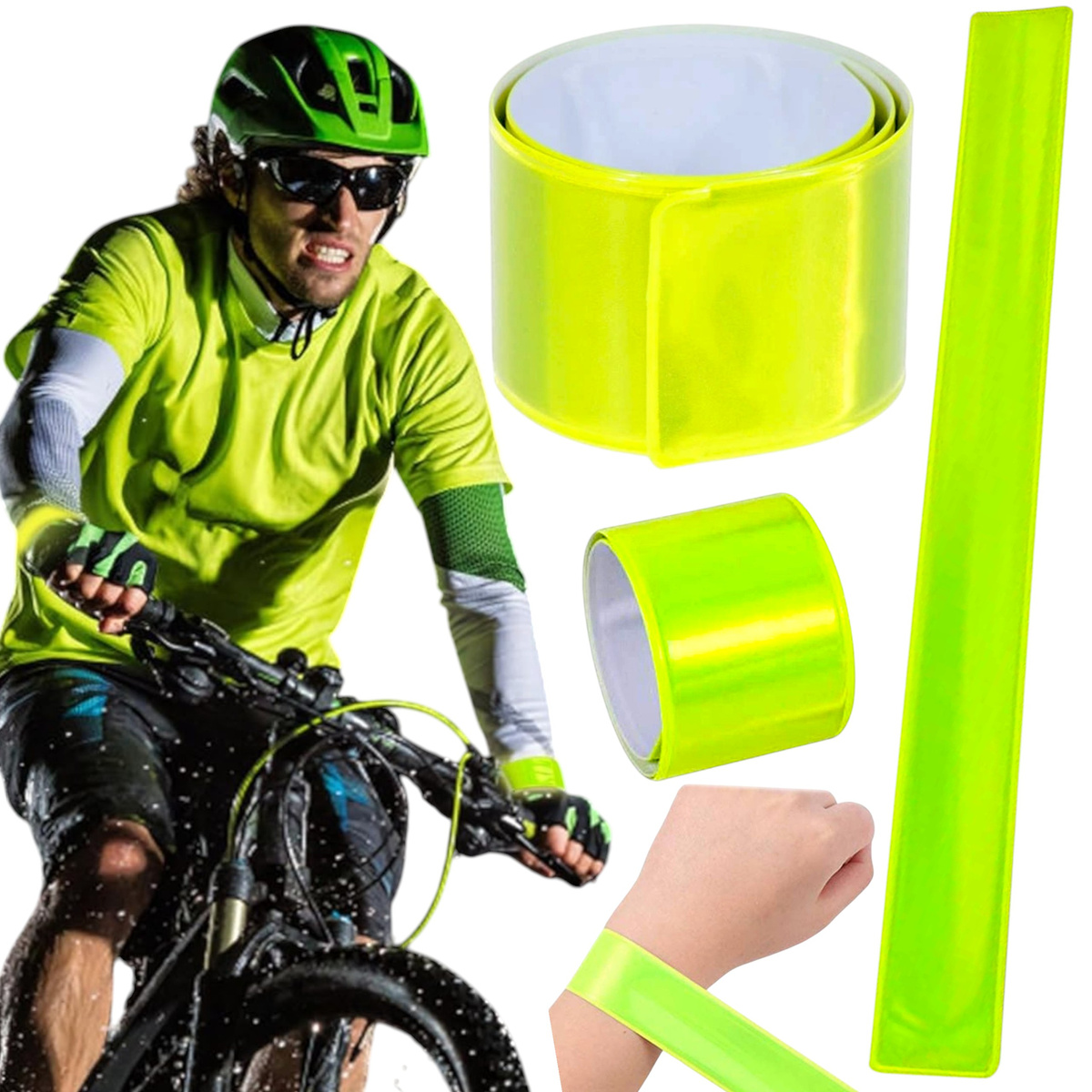 OPASKA ODBLASKOWA DO BIEGANIA DO ROWERU 30cm - ZESTAW 20 SZTUK