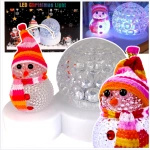 LAMPKA NOCNA Z PROJEKTOREM OZDOBA ŚWIĘTA BOŻE NARODZENIE KRYSZTAŁOWA KULA