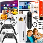 PRZENOŚNA KONSOLA RETRO HDMI 8K EMULATOR GRA 2 PADY 20000 GIER ANDROID TV
