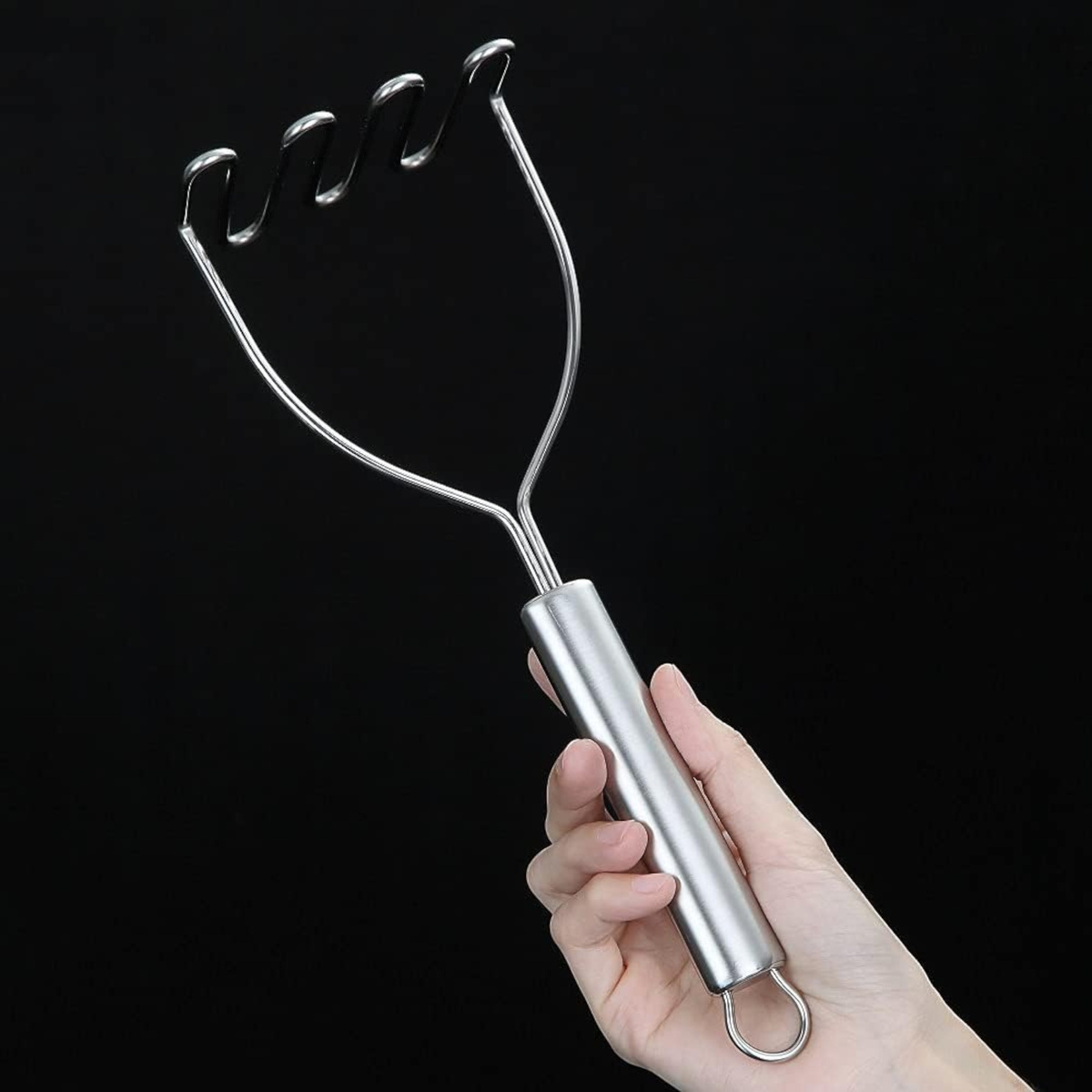  TŁUCZEK PRASKA DO ZIEMNIAKÓW PUREE OGRĄGŁY UGNIATACZ UBIJAK METALOWY 24CM