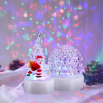 LAMPKA ŚWIĄTECZNA DEKORACJA NA BOŻE NARODZENIE KULA KRYSZTAŁOWA CHOINKA LED