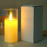 ŚWIECZKA LED 12.5 CM ELEKTRYCZNY WKŁAD DO ZNICZY ŚWIECA EFEKT PŁOMIENIA