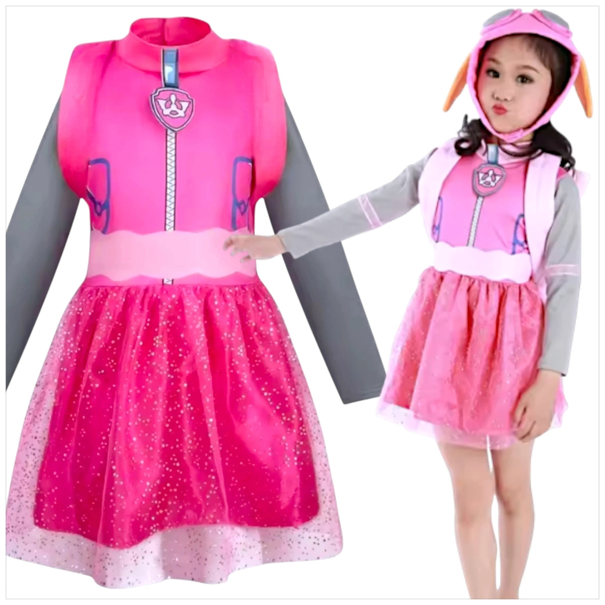 PSI PATROL STRÓJ SKYE KOSTIUM DLA DZIEWCZYNKI NA IMPREZĘ SUKIENKA M