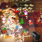 PROJEKTOR LASEROWY ŚWIĄTĘCZNY LED WYŚWIETLA OBRAZKI BOŻE NARODZENIE LAMPA