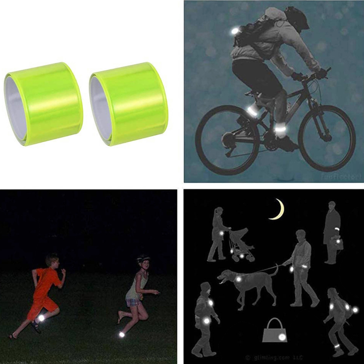 OPASKA ODBLASKOWA DO BIEGANIA DO ROWERU OSTRZEGAWCZA NA RAMIĘ NA NADGARSTEK